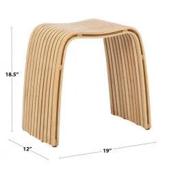 U-Bamboo 19 in. Natural U-Shaped Wood End Table by Lumisource -Cheap Lumisource Store natural lumisource end side tables tb ubamboo 1f 1000