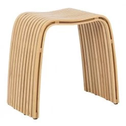 U-Bamboo 19 in. Natural U-Shaped Wood End Table by Lumisource