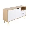 Astro Natural & White Wood Sideboard with Cabinets & Sliding Drawers by Lumisource -Cheap Lumisource Store natural white wood lumisource accent cabinets tbs astro naw 64 1000
