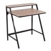 2-Tier 31.5 in. Natural Wood & Black Steel Writing Desk with Shelf by Lumisource 1 2-Tier 31.5 in. Natural Wood & Black Steel Writing Desk with Shelf by Lumisource -Cheap Lumisource Store natural wood black steel lumisource writing desks ofd 2tier bkna 64 1000