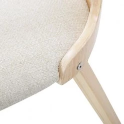 Gardenia Natural Wood and Cream Fabric Swivel Dining Chair by Lumisource -Cheap Lumisource Store natural wood cream fabric lumisource dining chairs ch gard nacr 4f 1000