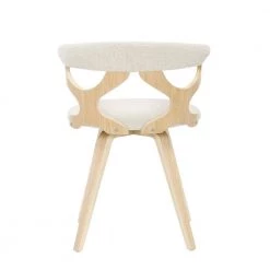 Gardenia Natural Wood and Cream Fabric Swivel Dining Chair by Lumisource -Cheap Lumisource Store natural wood cream fabric lumisource dining chairs ch gard nacr 66 1000