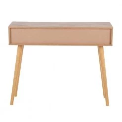 Bora Bora 12 in. Natural Wood Rectangle Console Table with Sliding Drawers and Rattan Accents by Lumisource -Cheap Lumisource Store natural wood lumisource console tables tbc bora nartan 66 1000