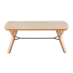 Folia Natural Wood Bench (16.5 x 42 x 20) by Lumisource -Cheap Lumisource Store natural wood lumisource dining benches bc folia na 66 1000