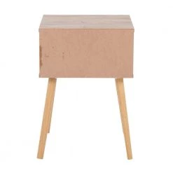 Bora Bora 15.25 in. Natural Square Wood End Table with Sliding Drawer and Rattan Accent by Lumisource -Cheap Lumisource Store natural wood lumisource end side tables t21 bora na 66 1000
