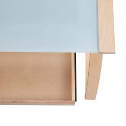 Bentley 43 in. Natural Wood and White Frosted Glass Computer Desk with Pull-Out-Drawer by Lumisource -Cheap Lumisource Store natural wood white frosted glass lumisource writing desks ofd bentley naw c3 1000