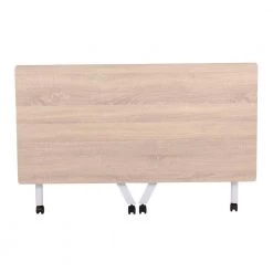 K Fold 47.25 in. Natural Wood and White Steel Folding Writing Desk by Lumisource -Cheap Lumisource Store natural wood white steel lumisource writing desks ofd kfold wna 4f 1000