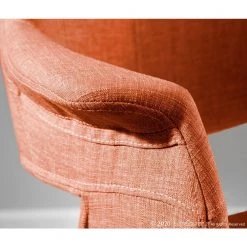 Vintage Flair Walnut and Orange Accent Chair by Lumisource -Cheap Lumisource Store orange lumisource dining chairs chr jy vfl o 4f 1000