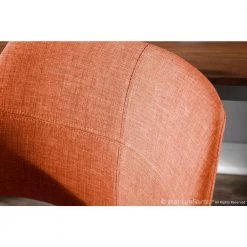 Vintage Flair Walnut and Orange Accent Chair by Lumisource -Cheap Lumisource Store orange lumisource dining chairs chr jy vfl o c3 1000