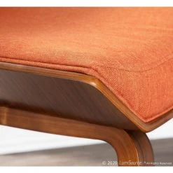Corazza Walnut and Orange Counter Chair by Lumisource 19 Corazza Walnut and Orange Counter Chair by Lumisource -Cheap Lumisource Store orange walnut lumisource dining chairs ch crzz wl o 1f 1000