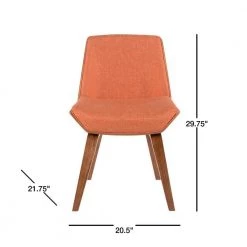 Corazza Walnut and Orange Counter Chair by Lumisource 14 Corazza Walnut and Orange Counter Chair by Lumisource -Cheap Lumisource Store orange walnut lumisource dining chairs ch crzz wl o 40 1000