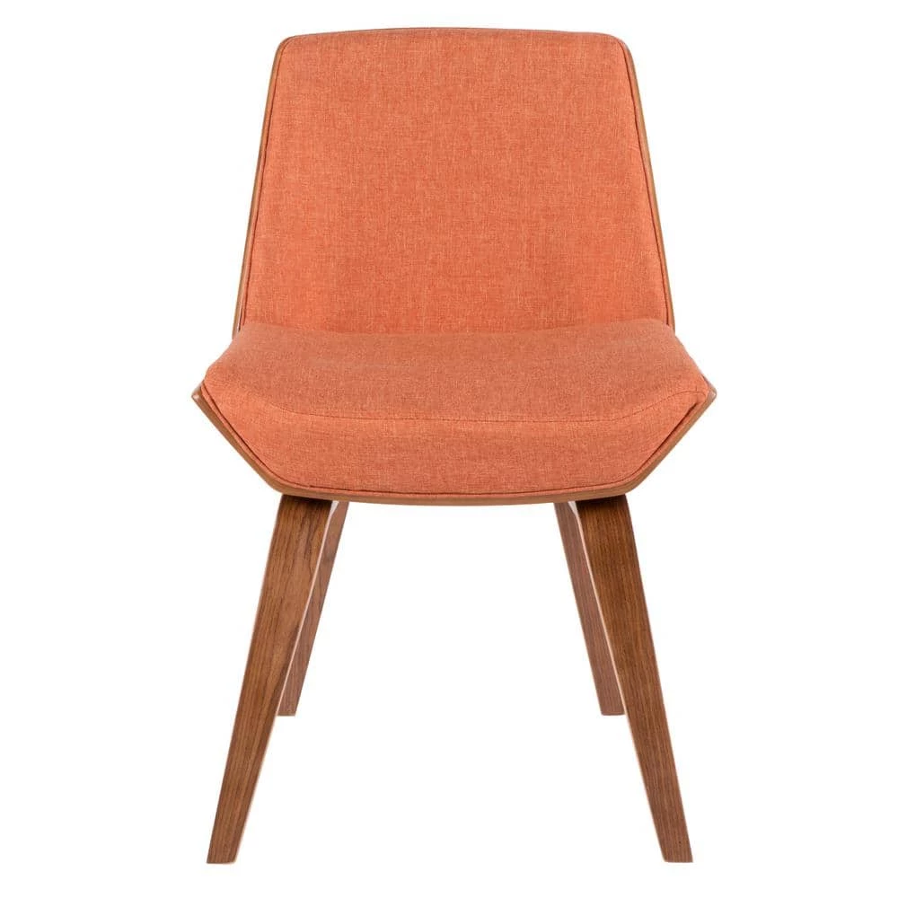 Corazza Walnut and Orange Counter Chair by Lumisource 3 Corazza Walnut and Orange Counter Chair by Lumisource