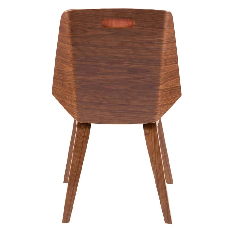 Corazza Walnut and Orange Counter Chair by Lumisource 7 Corazza Walnut and Orange Counter Chair by Lumisource - Image 5