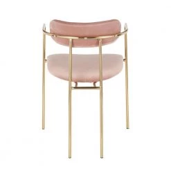 Demi Gold and Pink Velvet Dining Chair (Set of 2) by Lumisource 10 Demi Gold and Pink Velvet Dining Chair (Set of 2) by Lumisource -Cheap Lumisource Store pink lumisource dining chairs ch demi auvpk2 66 1000