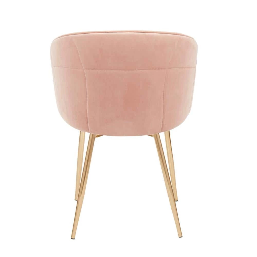 Lindsey Pink Velvet Dining Chair by Lumisource 6 Lindsey Pink Velvet Dining Chair by Lumisource - Image 4