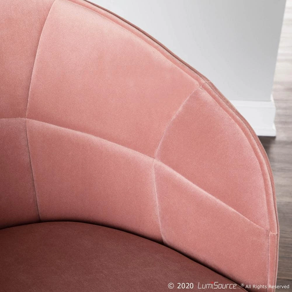 Lindsey Pink Velvet Dining Chair by Lumisource 7 Lindsey Pink Velvet Dining Chair by Lumisource - Image 5