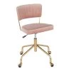 Tania Gold Task Chair Pink Velvet by Lumisource 2 Tania Gold Task Chair Pink Velvet by Lumisource -Cheap Lumisource Store pink lumisource task chairs oc tania auvpk 64 1000