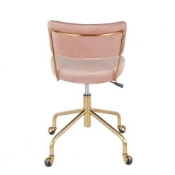 Tania Gold Task Chair Pink Velvet by Lumisource -Cheap Lumisource Store pink lumisource task chairs oc tania auvpk 66 1000