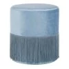 Fringe Powder Blue Velvet Ottoman by Lumisource -Cheap Lumisource Store powder blue lumisource ottomans ot fringe vlbu 64 1000