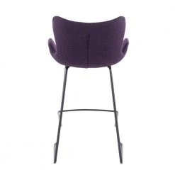 Tara 37 in. Purple Noise Fabric and Black Metal Counter Height Bar Stool (Set of 2) by Lumisource 12 Tara 37 in. Purple Noise Fabric and Black Metal Counter Height Bar Stool (Set of 2) by Lumisource -Cheap Lumisource Store purple noise fabric black metal lumisource bar stools b26 tara bknpr2 66 1000