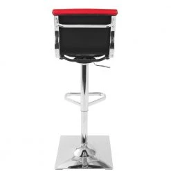 Masters Adjustable Height Bar Stool in Red Faux Leather by Lumisource -Cheap Lumisource Store red chrome lumisource bar stools bs master r 66 1000