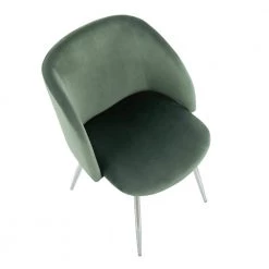 Fran Sage Green Velvet and Chrome Dining Side Chair (Set of 2) by Lumisource 9 Fran Sage Green Velvet and Chrome Dining Side Chair (Set of 2) by Lumisource -Cheap Lumisource Store sage green velvet chrome lumisource dining chairs ch fran vlgn2 a0 1000