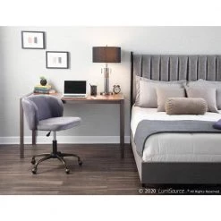 Fran Antique Silver Velvet Adjustable Task Chair by Lumisource 13 Fran Antique Silver Velvet Adjustable Task Chair by Lumisource -Cheap Lumisource Store silver lumisource task chairs oc fran anvsv c3 1000