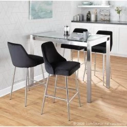 Fuji Contemporary Stainless Steel and Glass Counter Table by Lumisource 13 Fuji Contemporary Stainless Steel and Glass Counter Table by Lumisource -Cheap Lumisource Store stainless steel clear glass lumisource bar tables ct fuji ss gls 31 1000