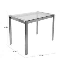 Fuji Contemporary Stainless Steel and Glass Counter Table by Lumisource 10 Fuji Contemporary Stainless Steel and Glass Counter Table by Lumisource -Cheap Lumisource Store stainless steel clear glass lumisource bar tables ct fuji ss gls 40 1000