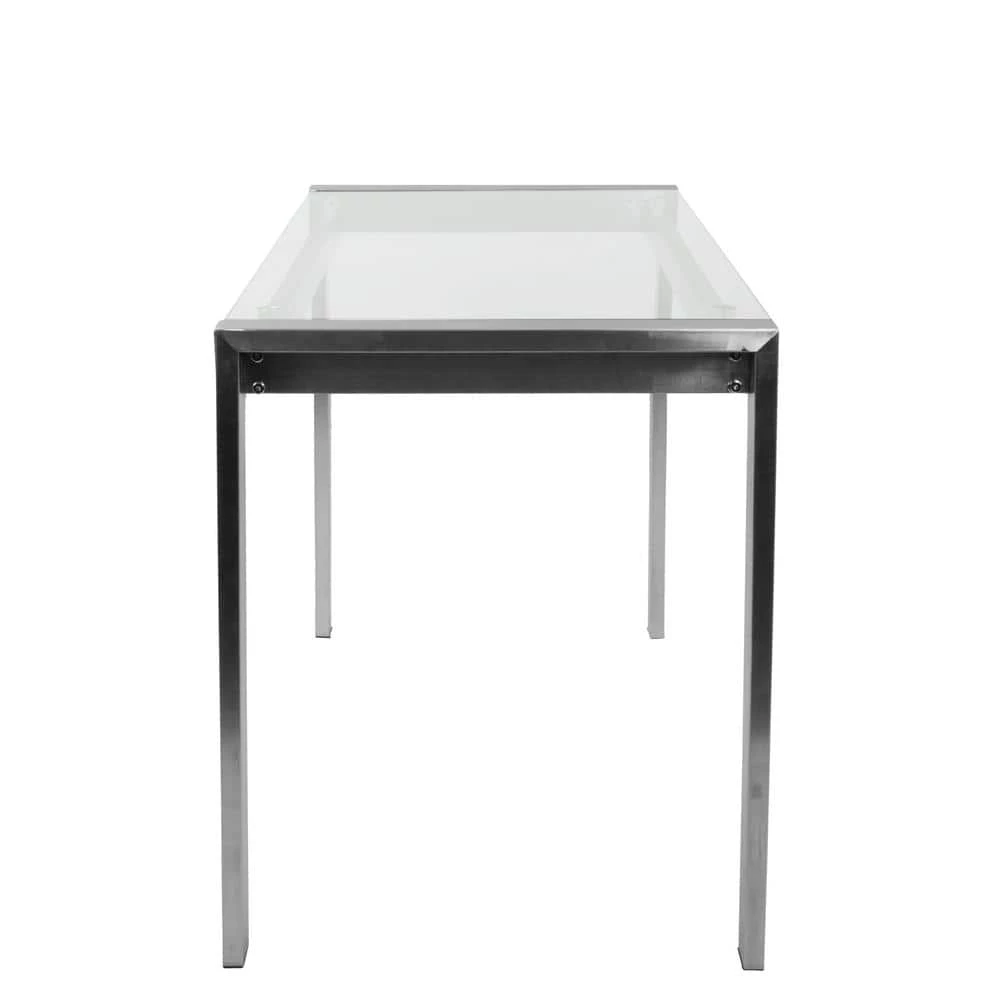 Fuji Contemporary Stainless Steel and Glass Counter Table by Lumisource 4 Fuji Contemporary Stainless Steel and Glass Counter Table by Lumisource - Image 2