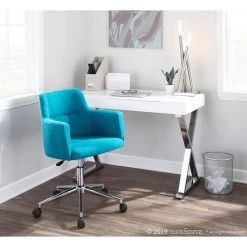 Andrew Contemporary Adjustable Teal Fabric Office Chair by Lumisource 13 Andrew Contemporary Adjustable Teal Fabric Office Chair by Lumisource -Cheap Lumisource Store teal lumisource task chairs oc andrw tl 31 1000