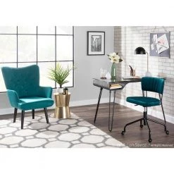 Tania Black Task Chair Teal Velvet by Lumisource 13 Tania Black Task Chair Teal Velvet by Lumisource -Cheap Lumisource Store teal lumisource task chairs oc tania bkvtl 31 1000