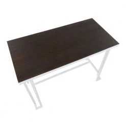 White Metal and Espresso Wood Roman Counter Height Dining Table in Vintage by Lumisource -Cheap Lumisource Store vintage white espresso lumisource kitchen dining tables ct rmn vwe a0 1000