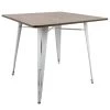 Oregon Vintage White and Espresso 36 in. Square Dining Table by Lumisource -Cheap Lumisource Store vintage white espresso lumisource kitchen dining tables dt or3636 vw e 64 1000