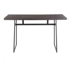 Geo Black and Brown Rectangular Industrial Counter Table by Lumisource -Cheap Lumisource Store walnut black lumisource bar tables ct geo bk bn 66 1000