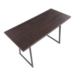 Geo Black and Brown Rectangular Industrial Counter Table by Lumisource -Cheap Lumisource Store walnut black lumisource bar tables ct geo bk bn a0 1000