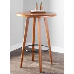 Ahoy Mid-Century Modern Counter Height Dining Table in Walnut - 1-Piece by Lumisource -Cheap Lumisource Store walnut lumisource kitchen dining tables ct ahoy wl c3 1000