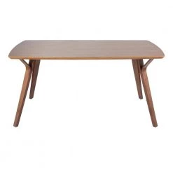 Folia Rectangular Walnut Wood Dining Table by Lumisource -Cheap Lumisource Store walnut lumisource kitchen dining tables dt folia6338 wl 66 1000