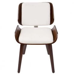 Santi White Faux Leather Dining/Accent Chair with Cherry (Set of 2) by Lumisource 12 Santi White Faux Leather Dining/Accent Chair with Cherry (Set of 2) by Lumisource -Cheap Lumisource Store white cherry lumisource dining chairs ch snt ch w2 c3 1000