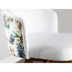 Ahoy Upholstered 37 in. White Fabric and Floral Print Counter Height Bar Stool with Black Round Footrest (Set of 2) by Lumisource 13 Ahoy Upholstered 37 in. White Fabric and Floral Print Counter Height Bar Stool with Black Round Footrest (Set of 2) by Lumisource -Cheap Lumisource Store white fabric floral print lumisource bar stools b26 ahoyflor2 q wlw2 c3 1000