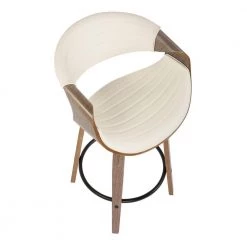 Symphony 36 in. Counter Height Bar Stool in White Faux Leather and Light Grey Wood (Set of 2) by Lumisource 9 Symphony 36 in. Counter Height Bar Stool in White Faux Leather and Light Grey Wood (Set of 2) by Lumisource -Cheap Lumisource Store white faux leather light grey wood lumisource bar stools b26 symp2 swvq lgyw2 a0 1000