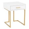 Midas Contemporary-Glam Side Table in Gold Metal and White Wood by Lumisource 2 Midas Contemporary-Glam Side Table in Gold Metal and White Wood by Lumisource -Cheap Lumisource Store white gold lumisource end side tables tb midas auw 64 1000