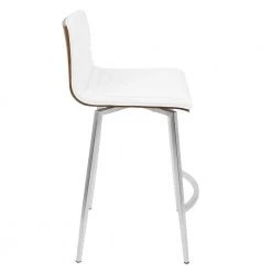 Mason 26 in. White Faux Leather Counter Stool (Set of 2) by Lumisource -Cheap Lumisource Store white lumisource bar stools b26 msnsw wlw2 66 1000