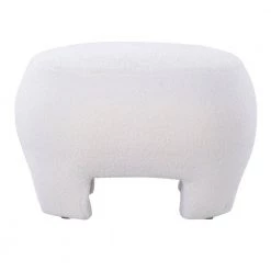 Ashland White Sherpa Ottoman by Lumisource -Cheap Lumisource Store white sherpa lumisource ottomans ot ashlandshrpa w 66 1000