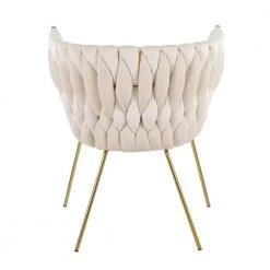 Braided Renee White Velvet and Gold Metal Arm Chair by Lumisource 10 Braided Renee White Velvet and Gold Metal Arm Chair by Lumisource -Cheap Lumisource Store white velvet gold metal lumisource dining chairs ch brdrenee auvw 66 1000