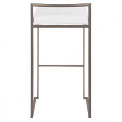 Fuji 30 in. Antique Stackable Bar Stool with White Velvet Cushion (Set of 2) by Lumisource 9 Fuji 30 in. Antique Stackable Bar Stool with White Velvet Cushion (Set of 2) by Lumisource -Cheap Lumisource Store white velvet lumisource bar stools b30 fuji an vw2 44 1000