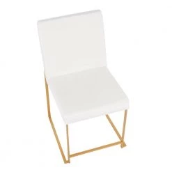 Fuji White Velvet Gold High Back Dining Chair (Set of 2) by Lumisource -Cheap Lumisource Store white velvet lumisource dining chairs dc hbfuji auvw2 a0 1000