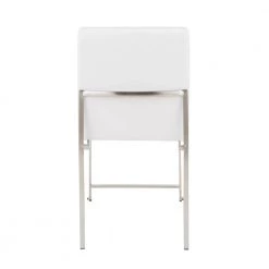 Fuji White Velvet Stainless Steel High Back Dining Chair (Set of 2) by Lumisource 13 Fuji White Velvet Stainless Steel High Back Dining Chair (Set of 2) by Lumisource -Cheap Lumisource Store white velvet lumisource dining chairs dc hbfuji ssvw2 66 1000