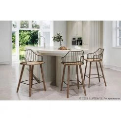 Winston 37 in. Counter Stool in White Washed Wood and Antique Copper Metal by Lumisource -Cheap Lumisource Store white washed antique copper lumisource bar stools b26 winstn wwancu 31 1000