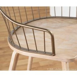 Winston 37 in. Counter Stool in White Washed Wood and Antique Copper Metal by Lumisource -Cheap Lumisource Store white washed antique copper lumisource bar stools b26 winstn wwancu 4f 1000